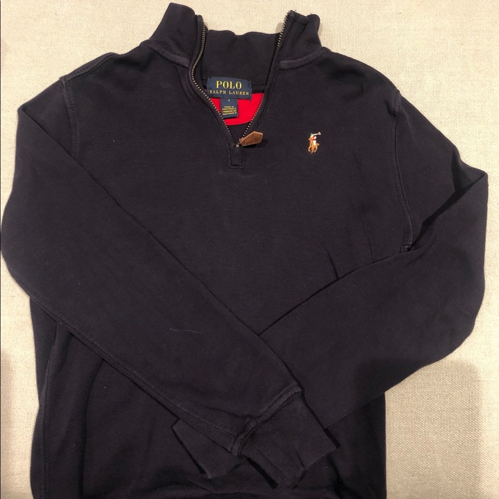 Polo Ralph Lauren sweatshirt  with half zipper.